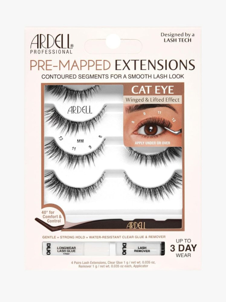 Ardell Pre-Mapped Eyelash Extensions Kit in branded component on a light gray background